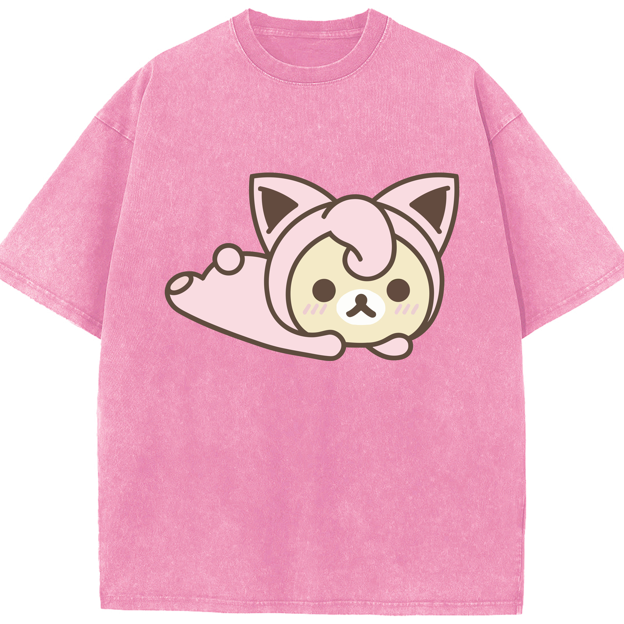 （画像用） リラックマ リラックマ キイロイトリ Rilakkuma Korilakkuma Kiiroitori 綿100% ヴィンテージ風 半袖Tシャツ（フロントプリント）